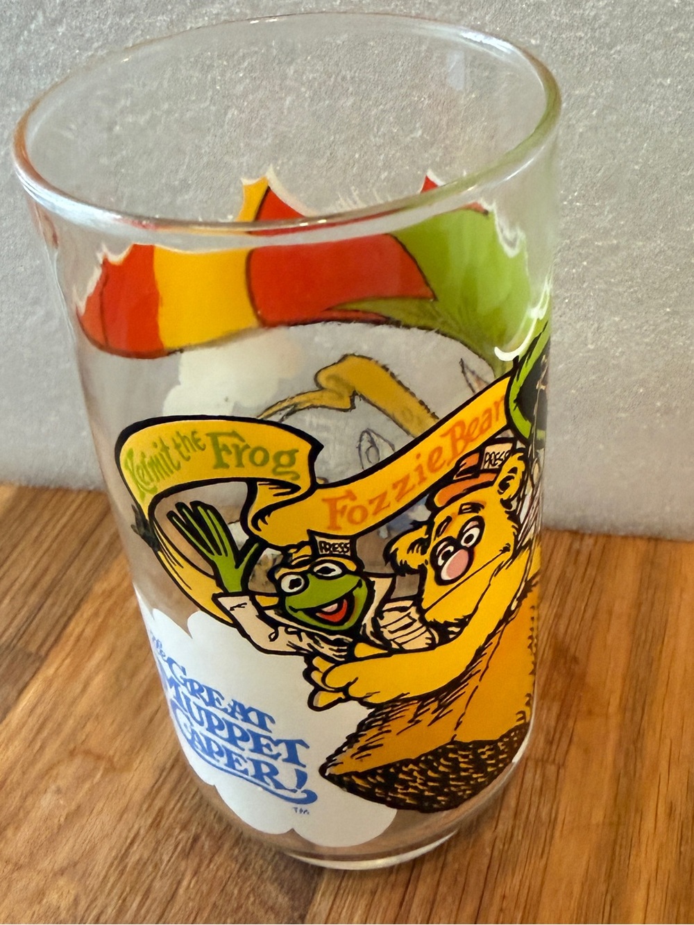 The Great Muppet Caper Glass McDonald's 1981 Fozzie Kermit Gonzo Jim Henson